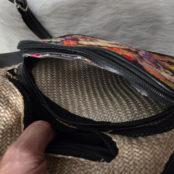 Frida Kahlo Inspired Purse Handbag Crossbody Backpack - Picture 8 of 8